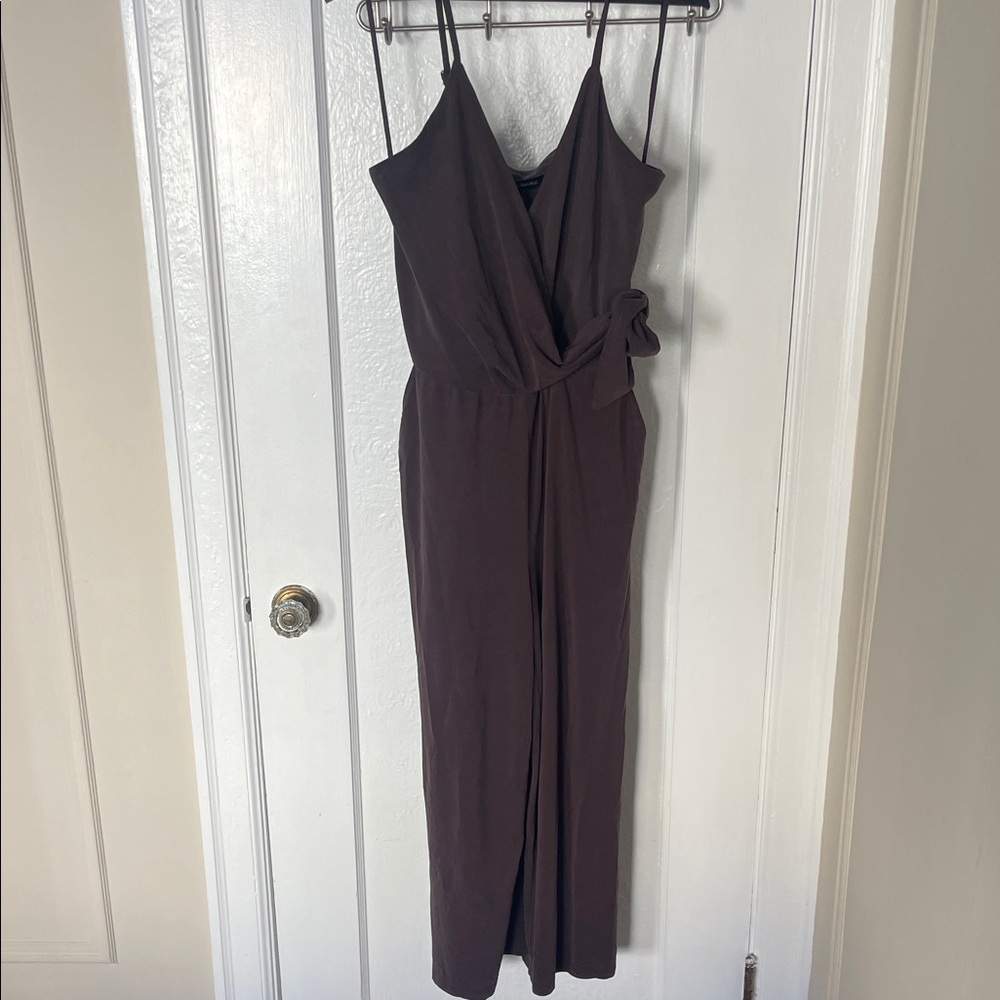 Brown Sleeveless Jumpsuit